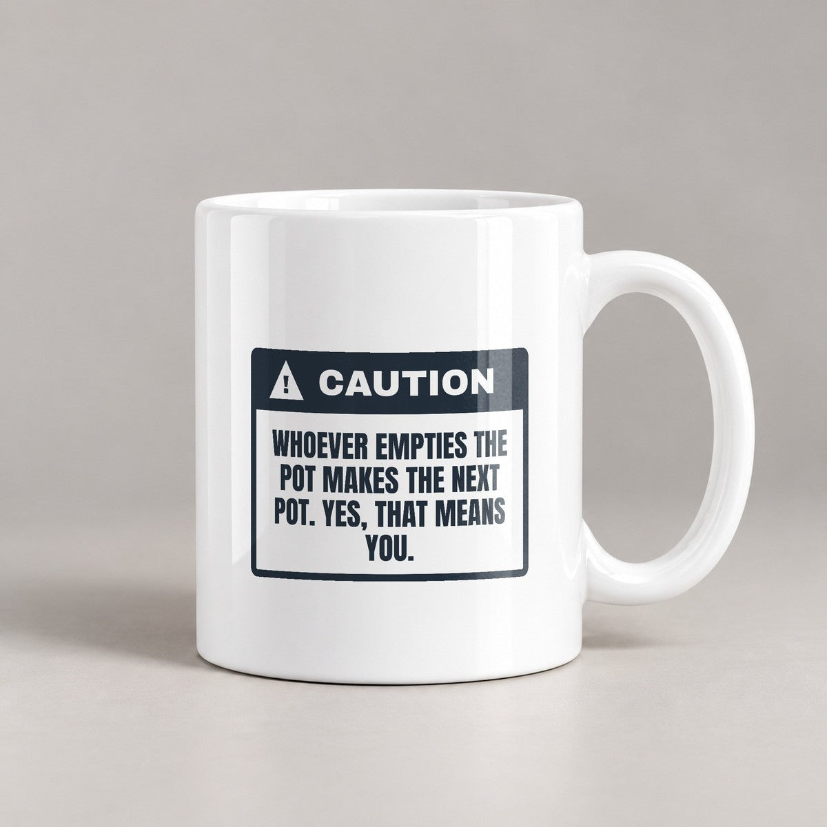 Funny Office Coffee Mug Empty The Pot Make The Pot Warning For Coworkers - photo 3
