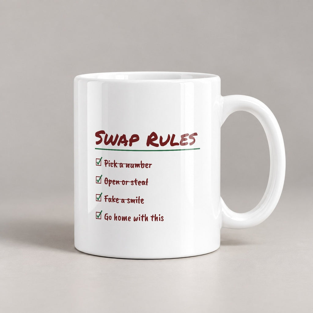 Funny White Elephant Coffee Mug Fake A Smile Go Home With This - photo 3