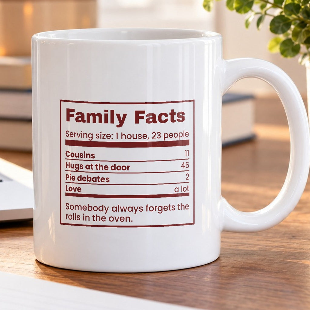 Funny Christmas Family Coffee Mug Family Facts Nutrition Label - photo 5