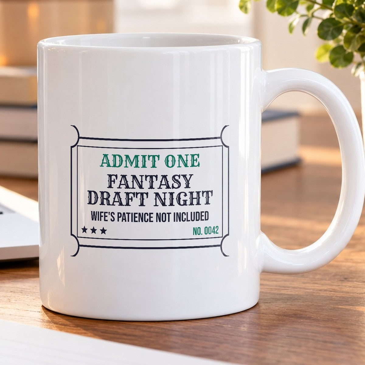 Funny Fantasy Draft Mug Admit One Fantasy Draft Night - photo 5