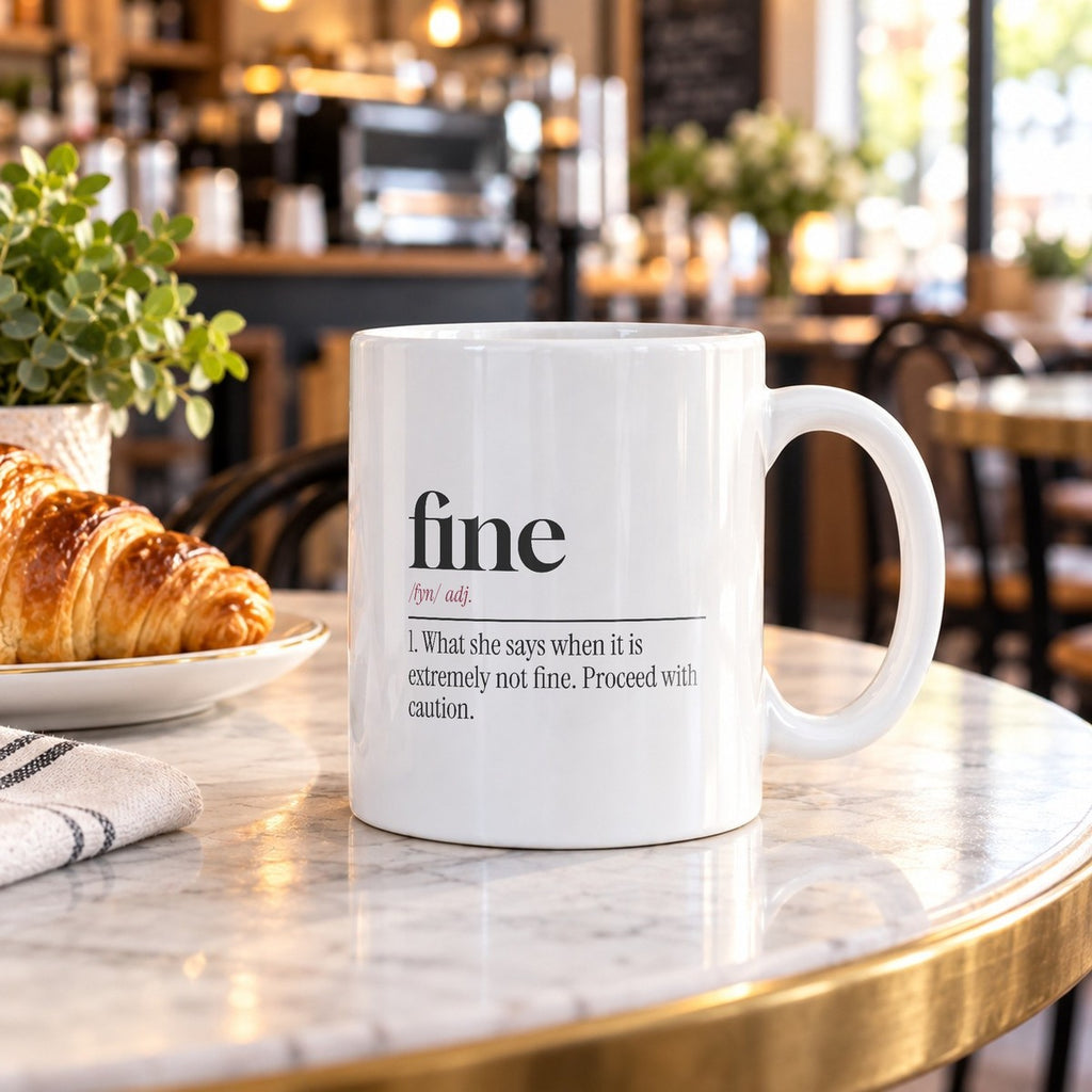 Sarcastic Coffee Mug Fine Proceed With Caution For Wife - photo 2