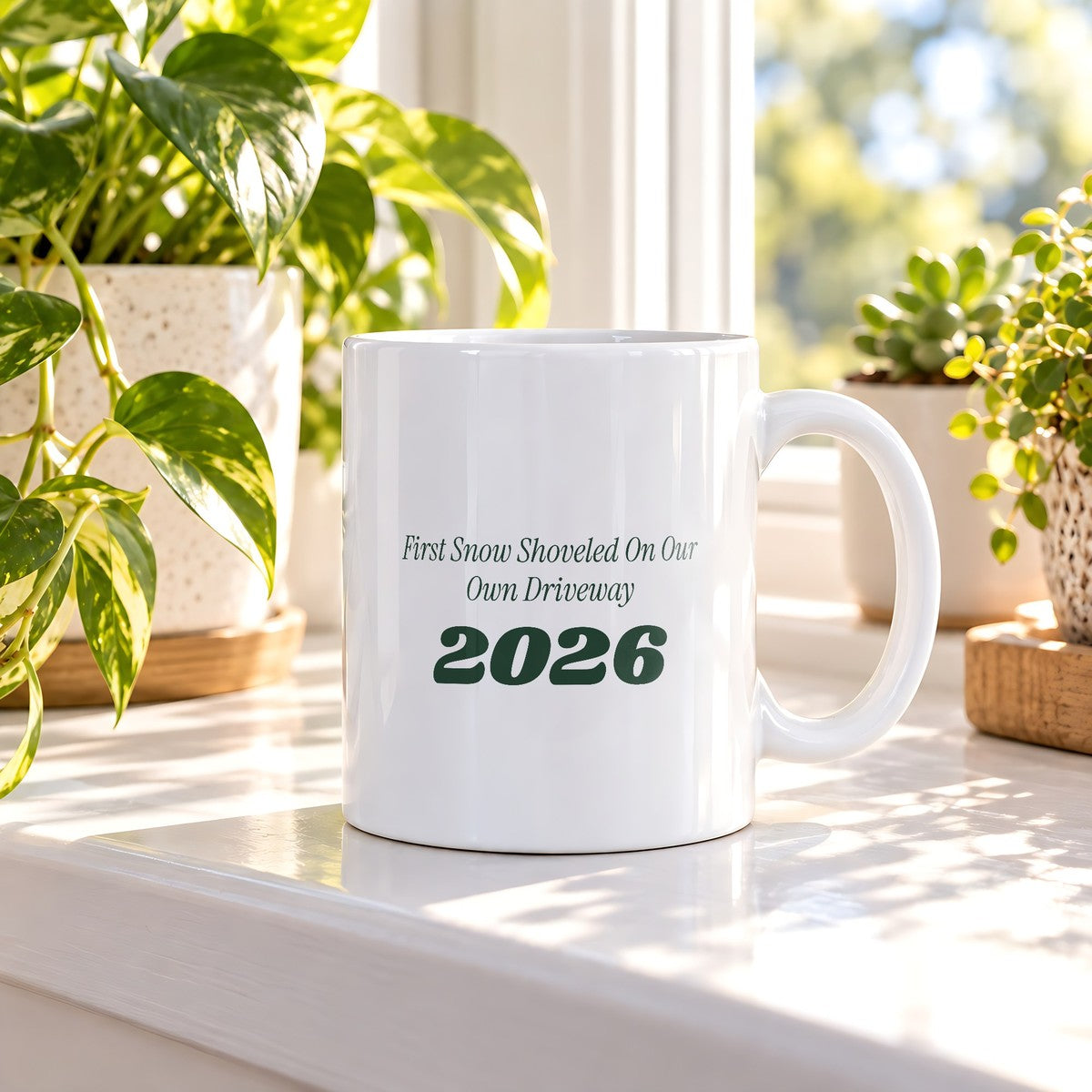 Funny New Home Christmas Coffee Mug First Snow On Our Own Driveway 2026 - photo 3