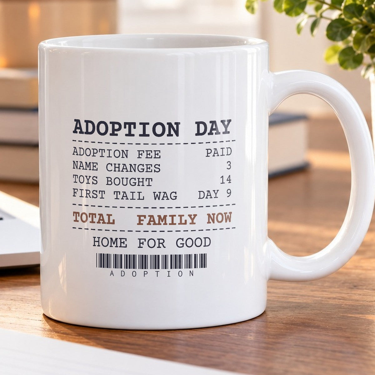 Rescue Dog Coffee Mug First Tail Wag Day 9 Toys Bought 14 Receipt - photo 5