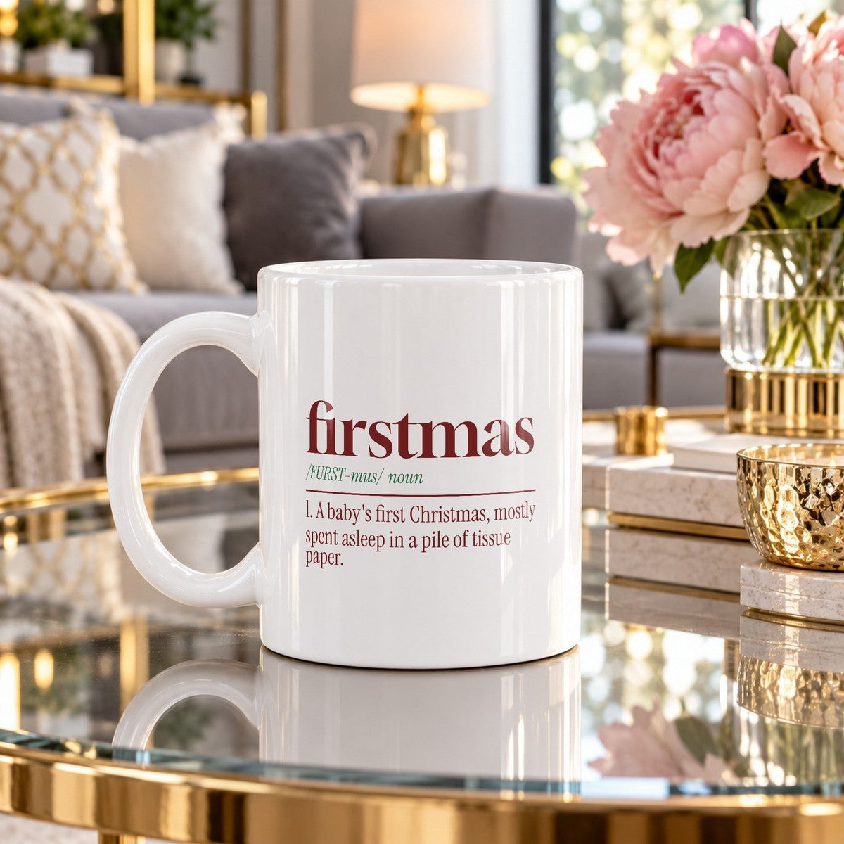 Christmas Coffee Mug Firstmas Dictionary Definition New Baby - photo 4