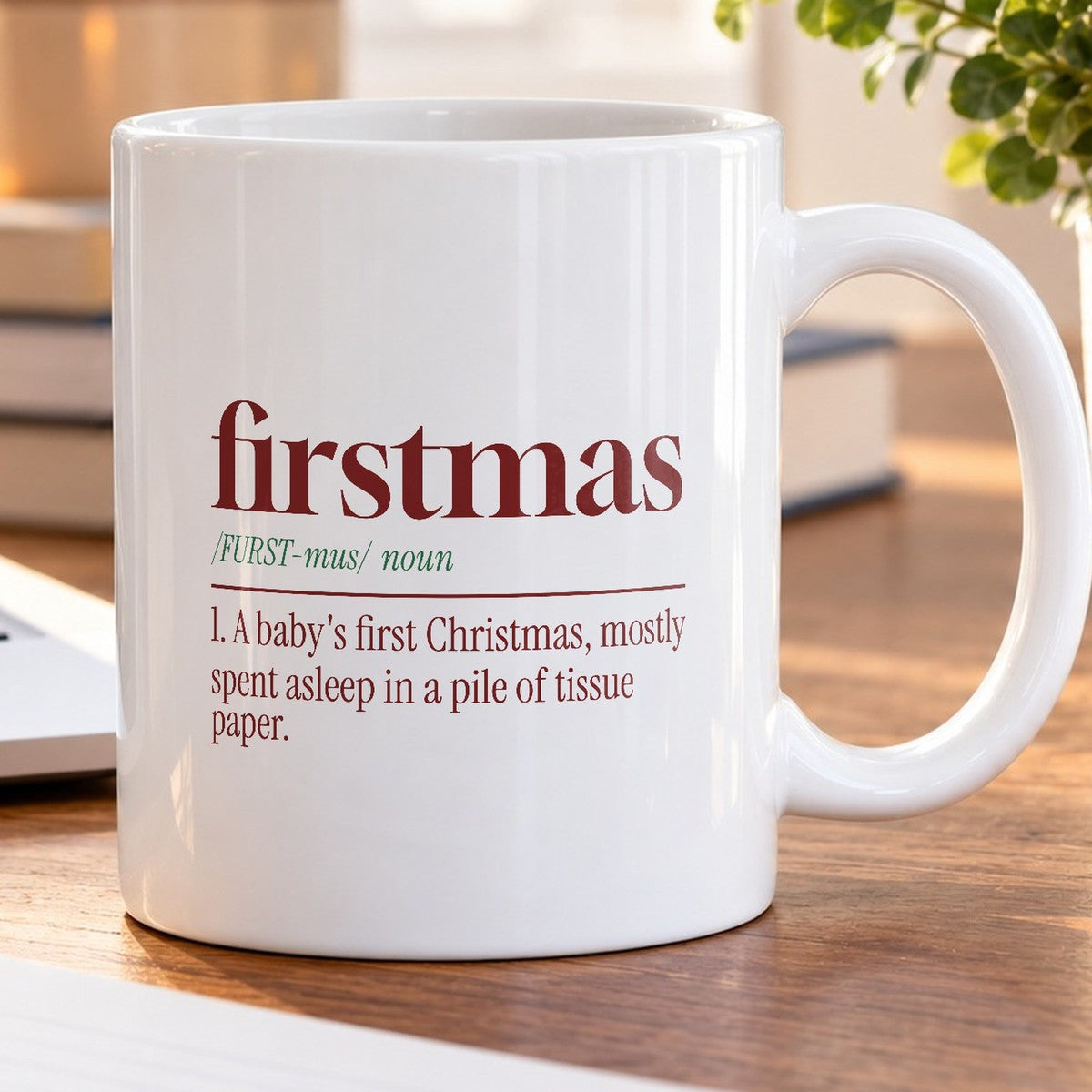 Christmas Coffee Mug Firstmas Dictionary Definition New Baby - photo 5