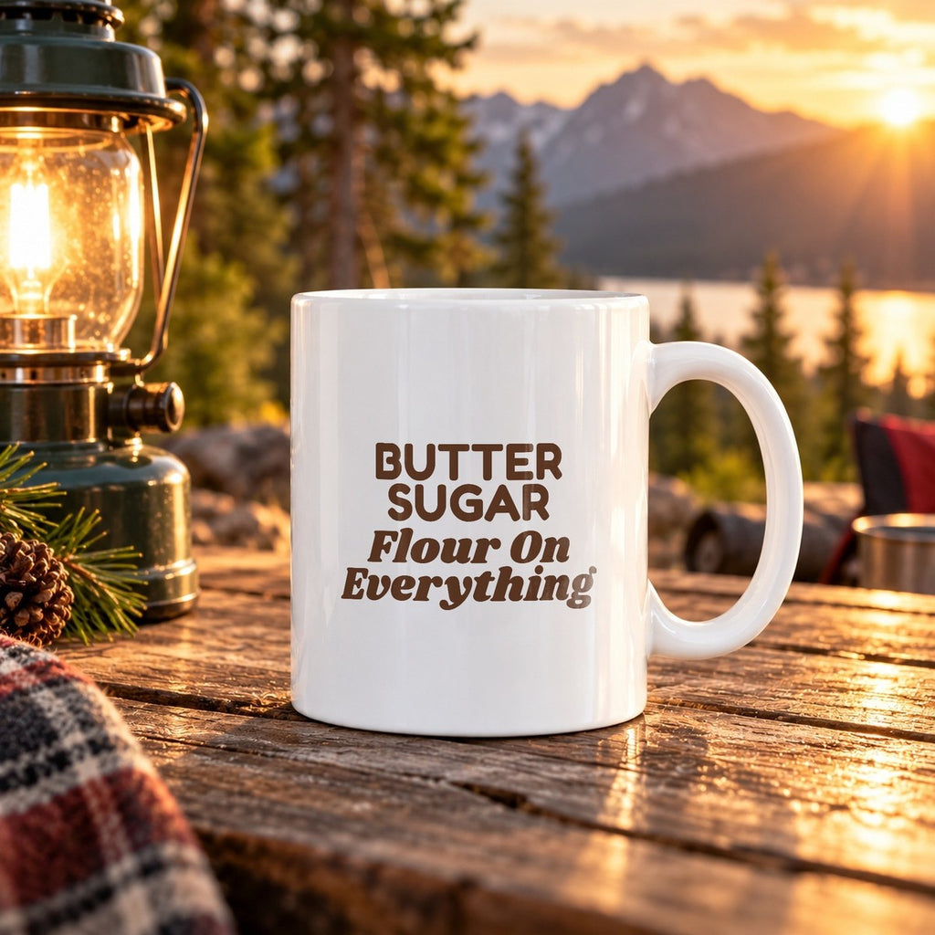 Funny Christmas Coffee Mug Butter Sugar Flour On Everything - photo 1