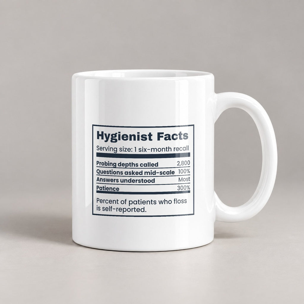 Funny Dental Hygienist Mug Hygienist Facts Fluent In Mid Cleaning Mumble - photo 3