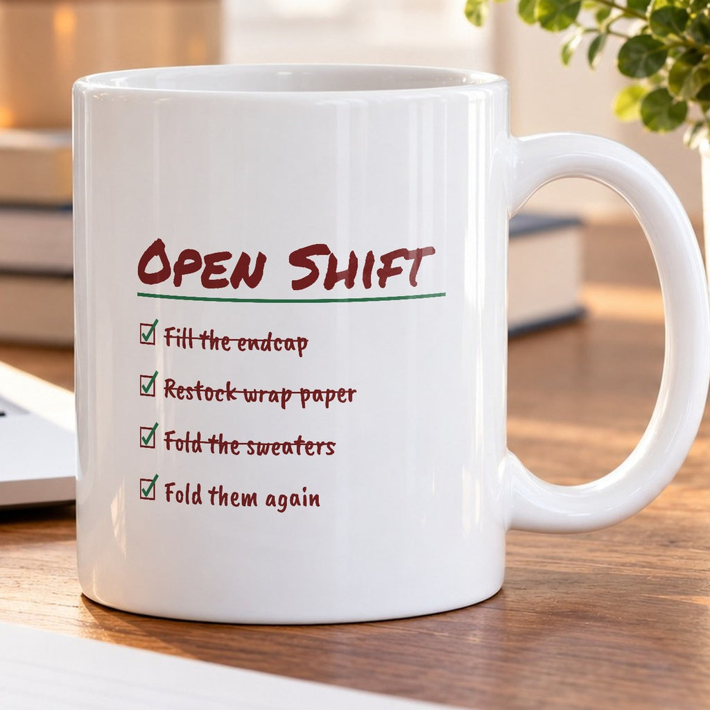 Funny Christmas Retail Coffee Mug Fold The Sweaters Fold Them Again - photo 5