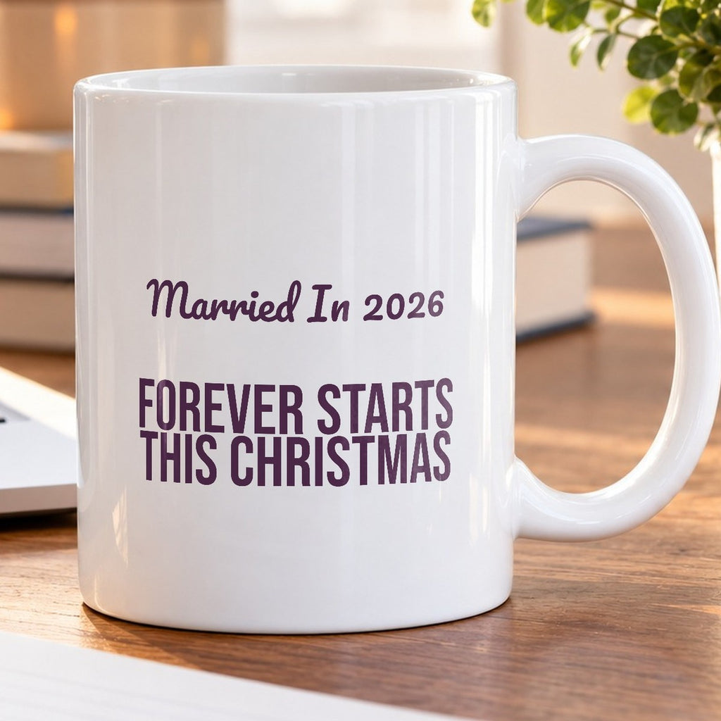 Married In 2026 Forever Starts This Christmas Coffee Mug For Couples - photo 5