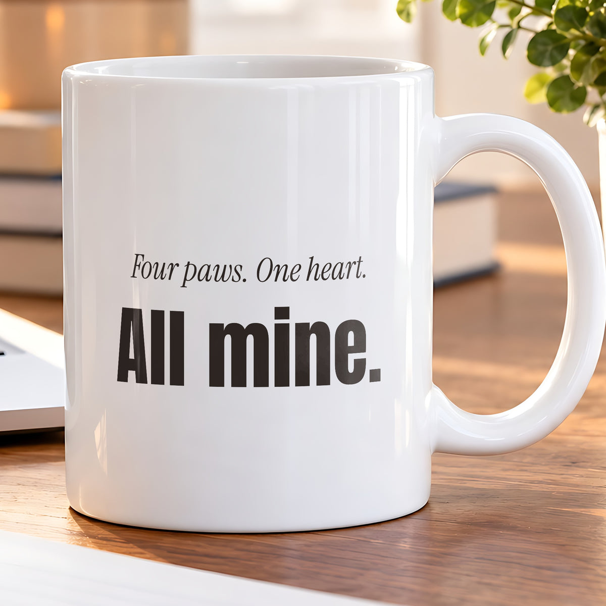Funny Dog Coffee Mug Four Paws One Heart All Mine For Dog Lovers - photo 5