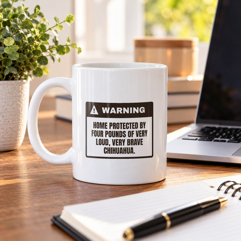 Funny Chihuahua Mug Four Pounds Of Home Security For Dog Moms - photo 4