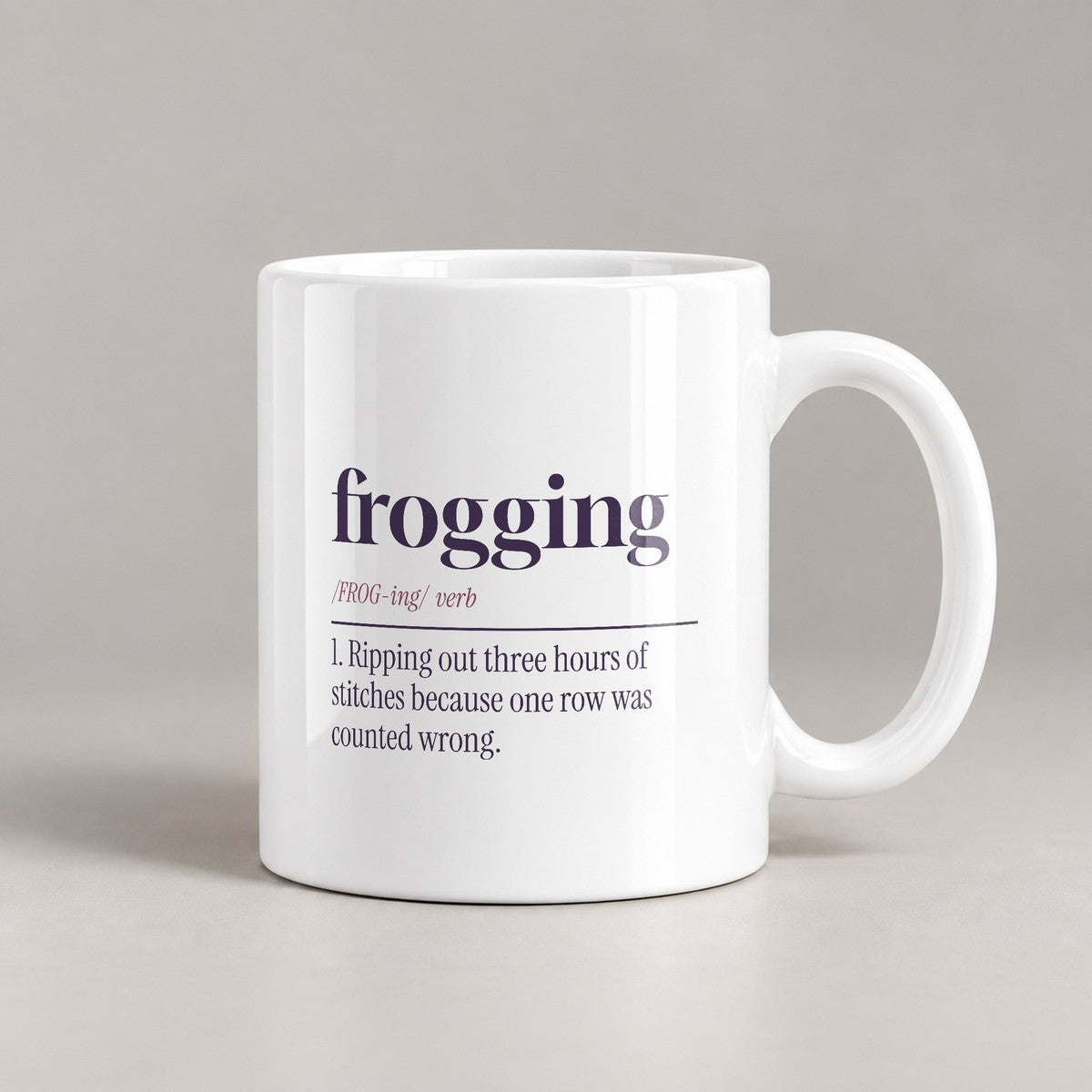 Funny Crochet Coffee Mug Frogging Definition For Crocheters - photo 1