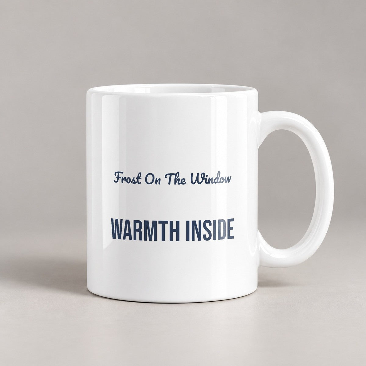 Cozy Christmas Coffee Mug Frost On The Window Warmth Inside - photo 2