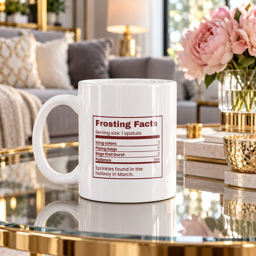 Funny Christmas Baking Coffee Mug Frosting Facts Nutrition Label - photo 4