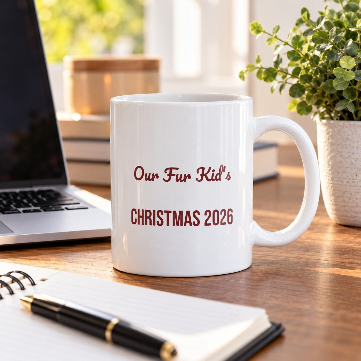 Christmas Dog Coffee Mug Our Fur Kid's Christmas 2026 Keepsake - photo 2