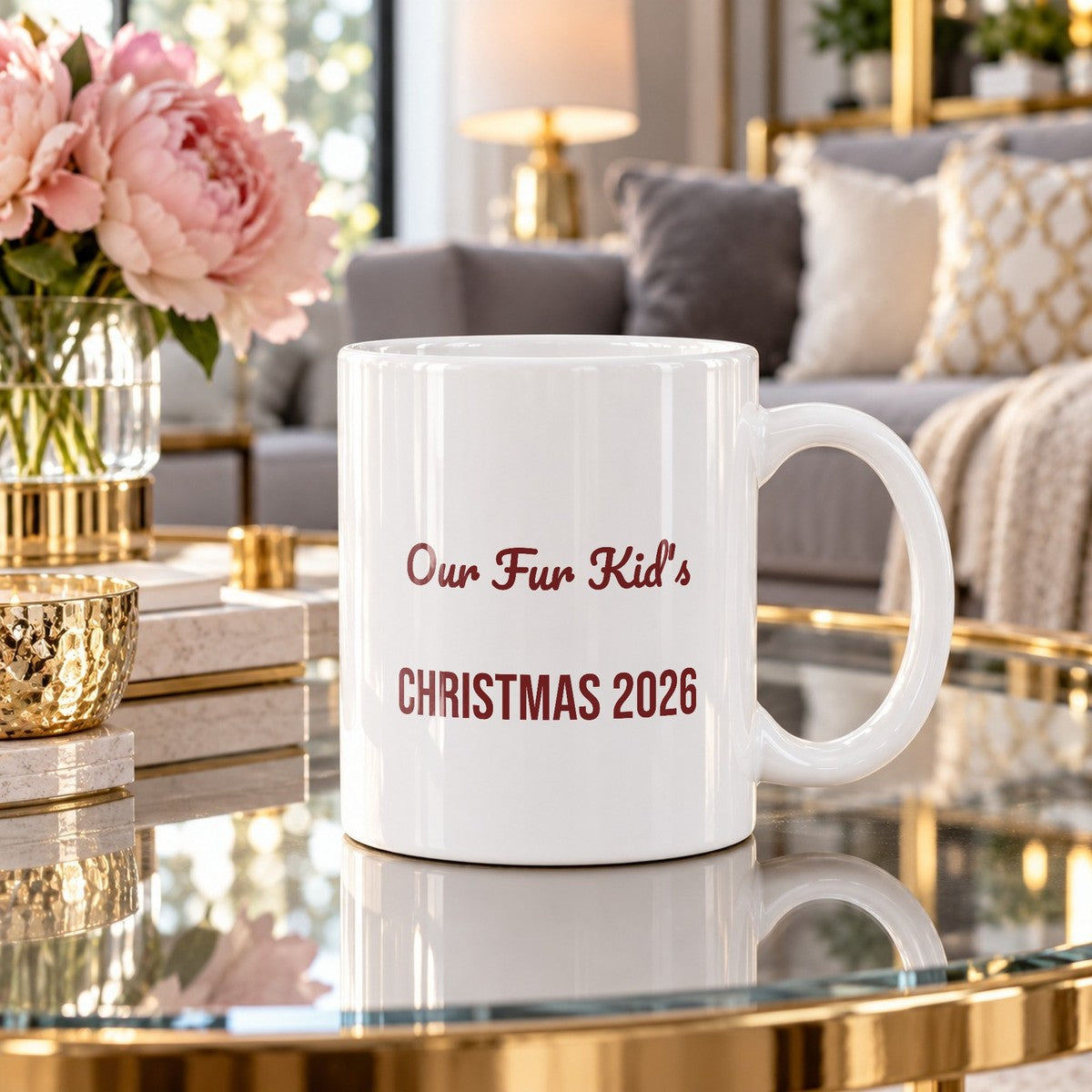 Christmas Dog Coffee Mug Our Fur Kid's Christmas 2026 Keepsake - photo 3