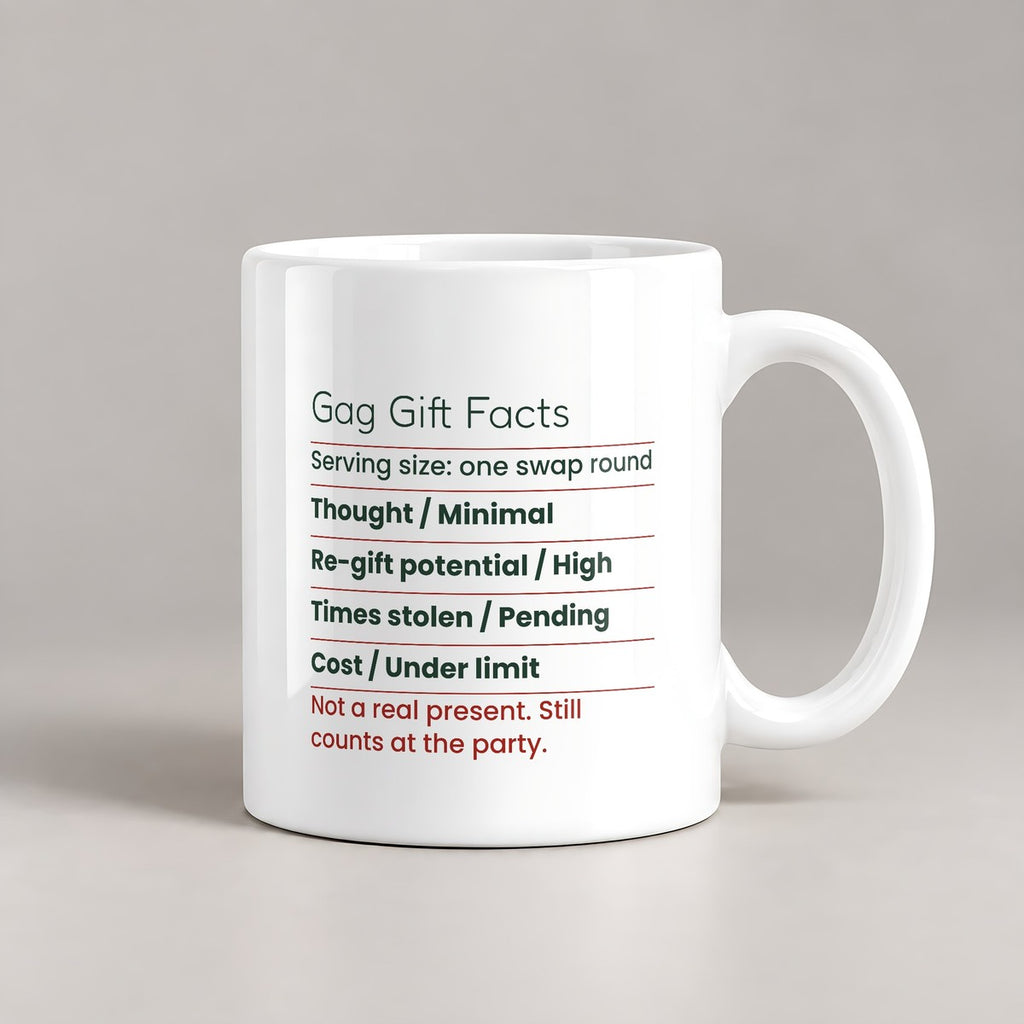 Funny White Elephant Coffee Mug Gag Gift Facts Label For Coworkers - photo 1