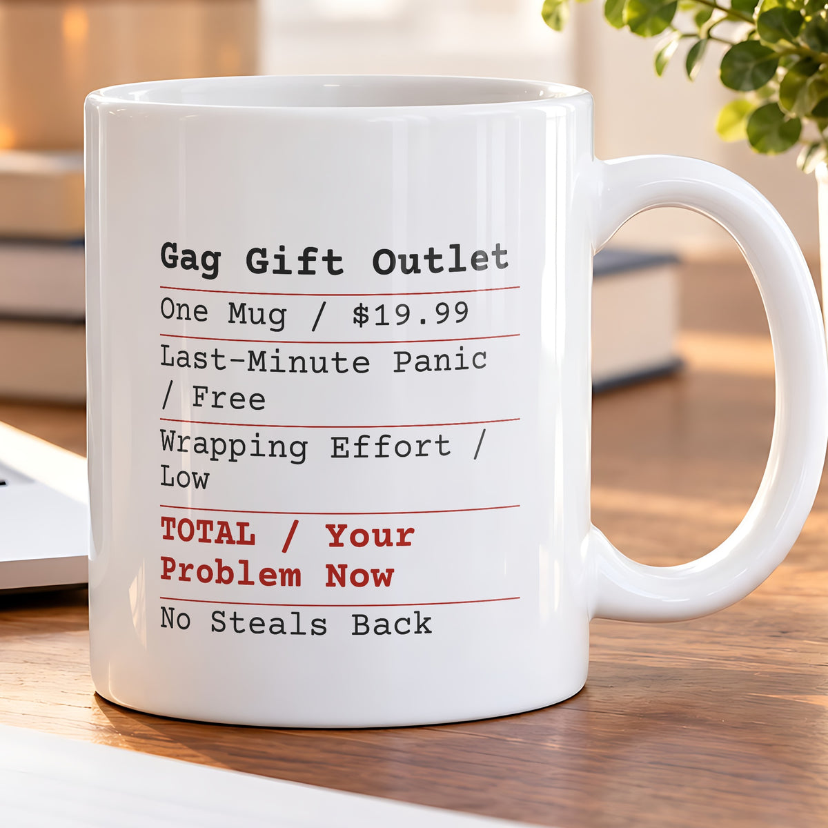 Funny White Elephant Coffee Mug Gag Gift Receipt Your Problem Now - photo 5