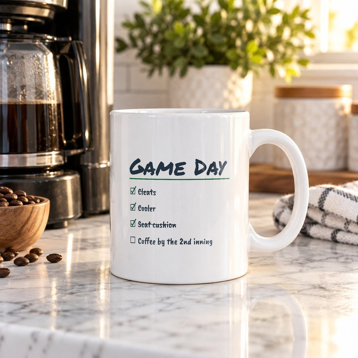 Funny Baseball Mom Coffee Mug Game Day Checklist Cleats And Cooler - photo 3