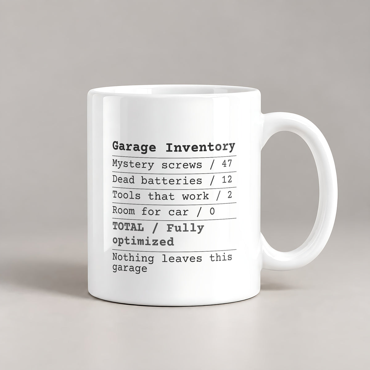 Garage Inventory Receipt Coffee Mug Fully Optimized For Dad - photo 2