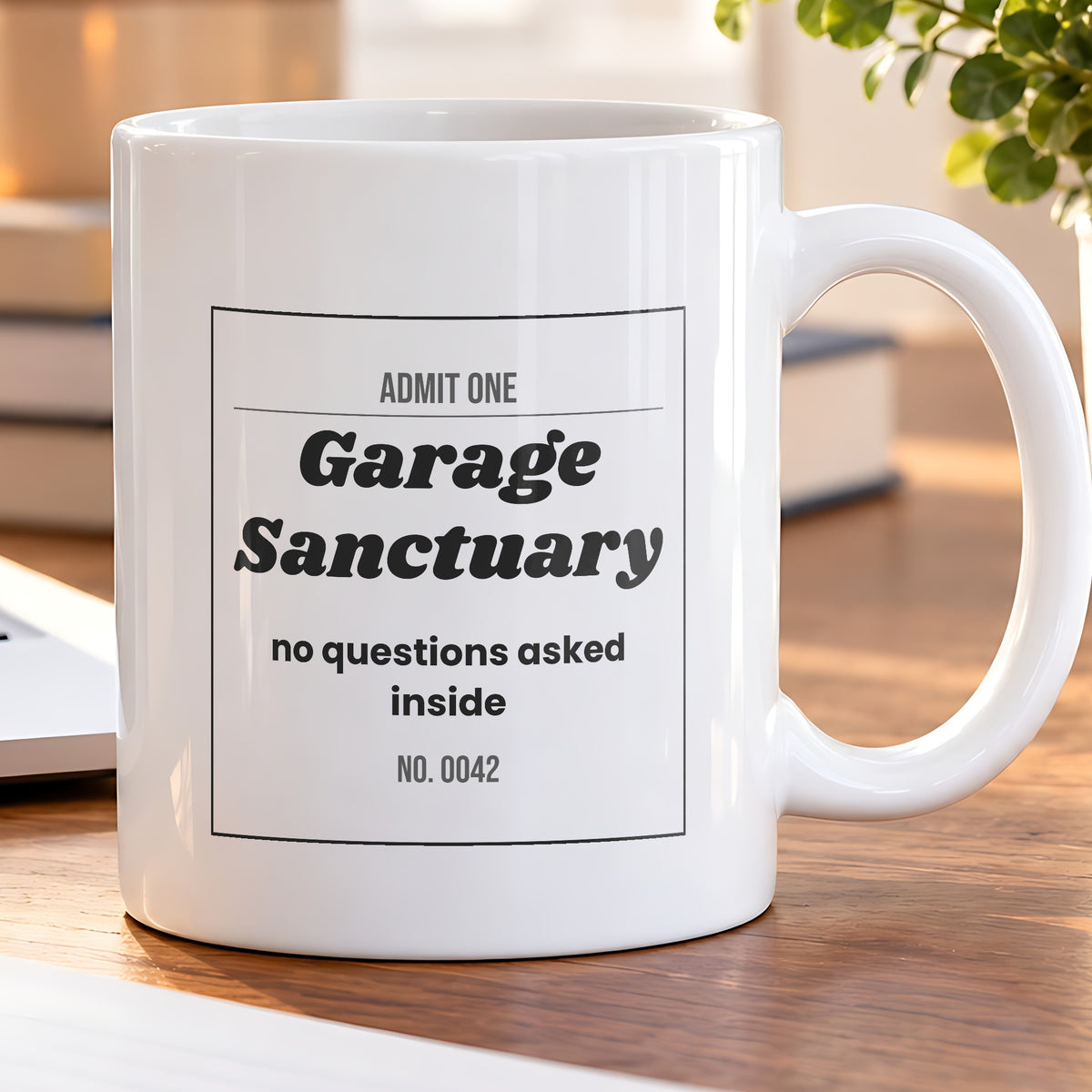 Funny Garage Dad Coffee Mug Garage Sanctuary Ticket For Dad - photo 5