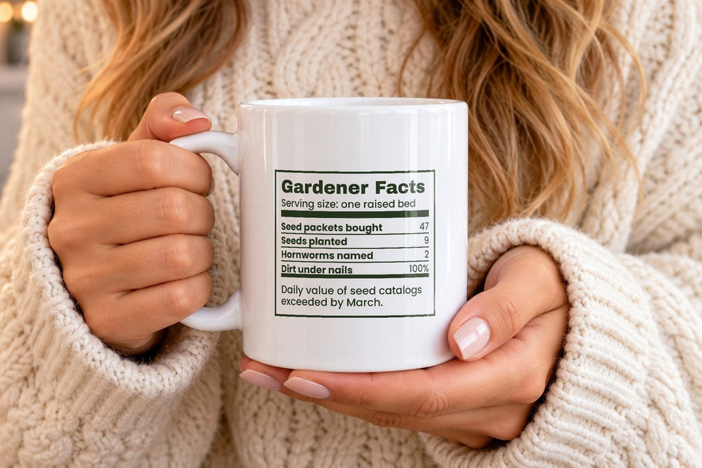 Funny Gardener Coffee Mug Seed Packets Nutrition Facts For Gardeners - photo 4