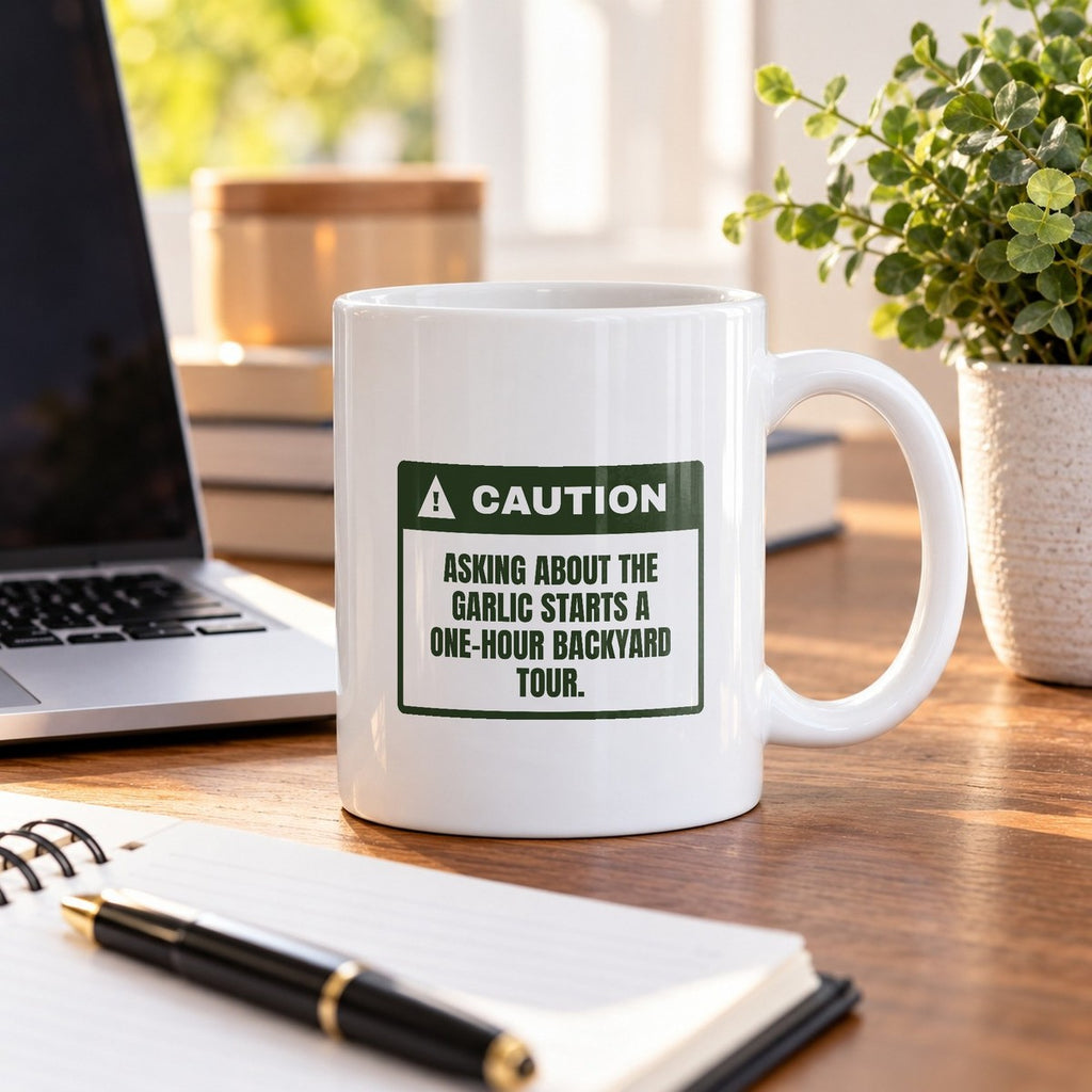 Funny Gardening Coffee Mug Ask About The Garlic For Vegetable Gardeners - photo 2