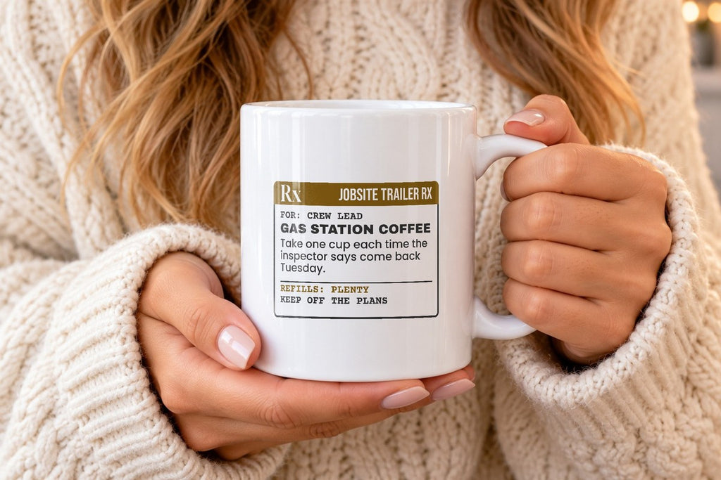 Funny Construction Worker Coffee Mug Gas Station Coffee Prescription - photo 2