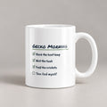 Funny Reptile Coffee Mug Gecko Morning Checklist For Reptile Owners - photo 1