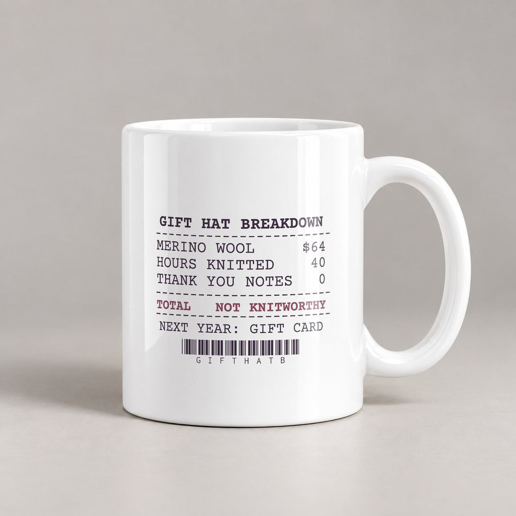 Funny Knitting Coffee Mug Gift Hat Breakdown Receipt For Knitters - photo 2