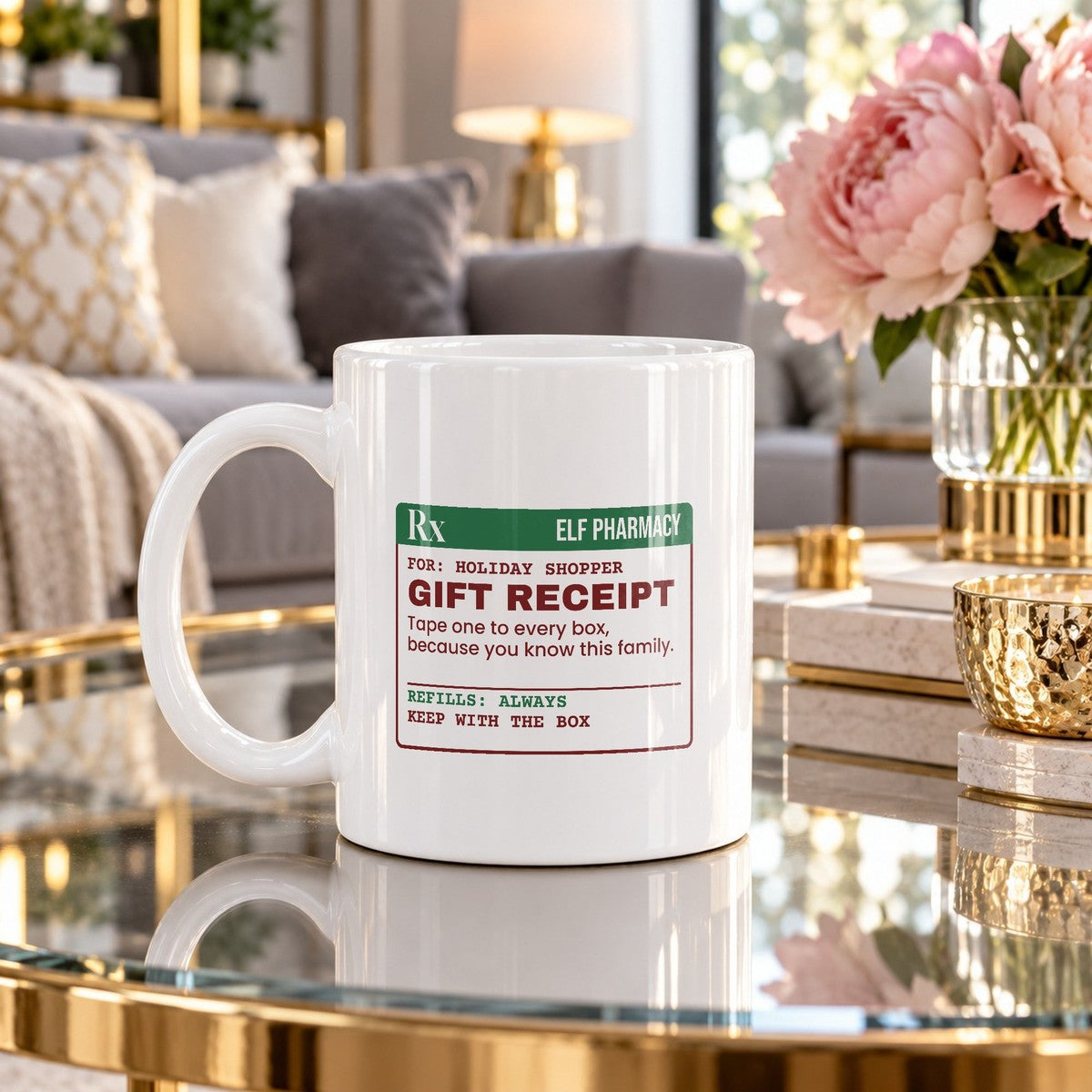 Funny Christmas Shopping Mug Gift Receipt In Every Box Prescription - photo 4