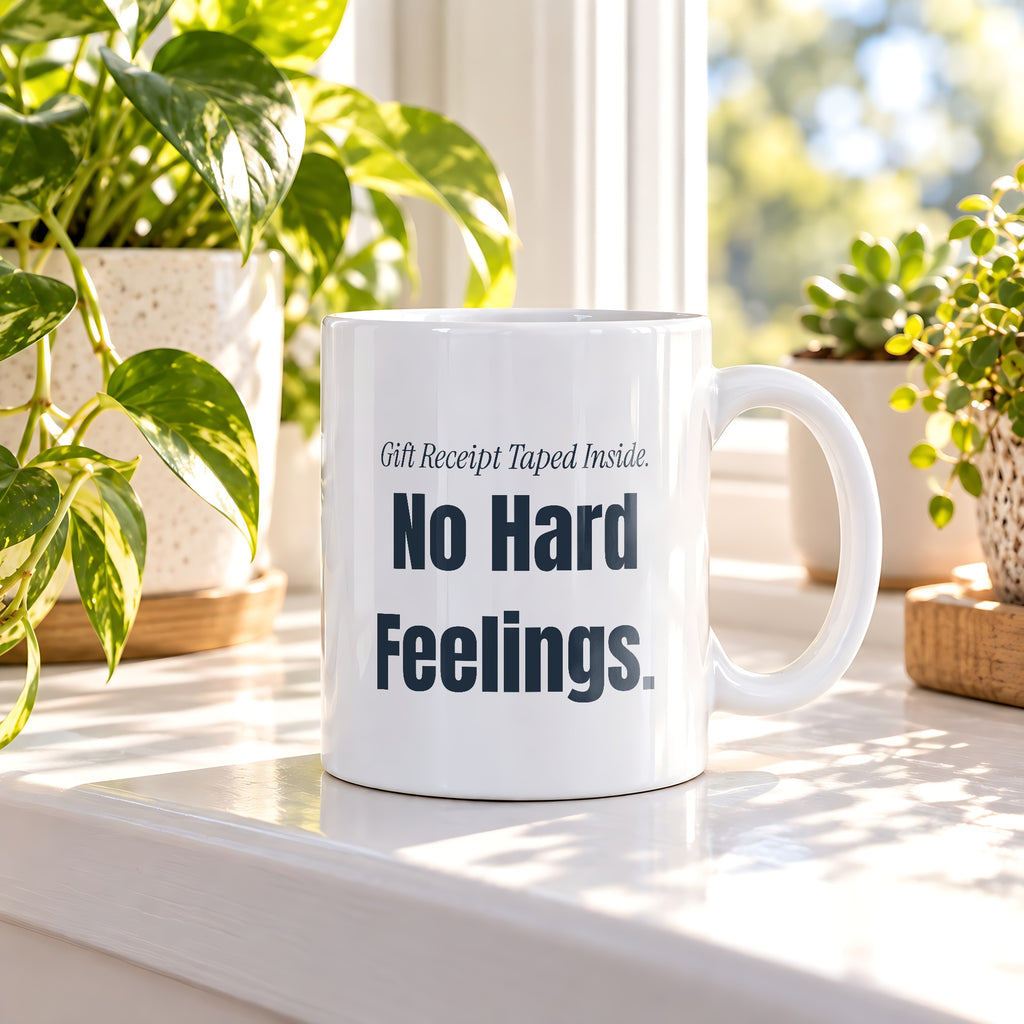 Funny Christmas Coffee Mug Receipt Taped Inside No Hard Feelings - photo 1