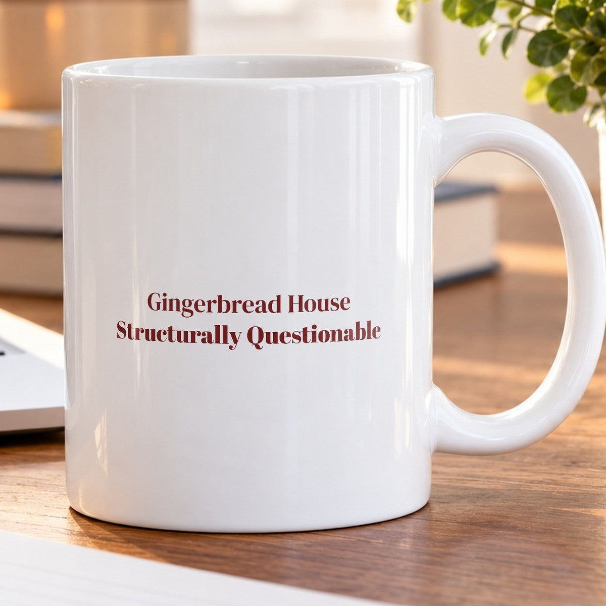Funny Christmas Mug Gingerbread House Structurally Questionable - photo 5