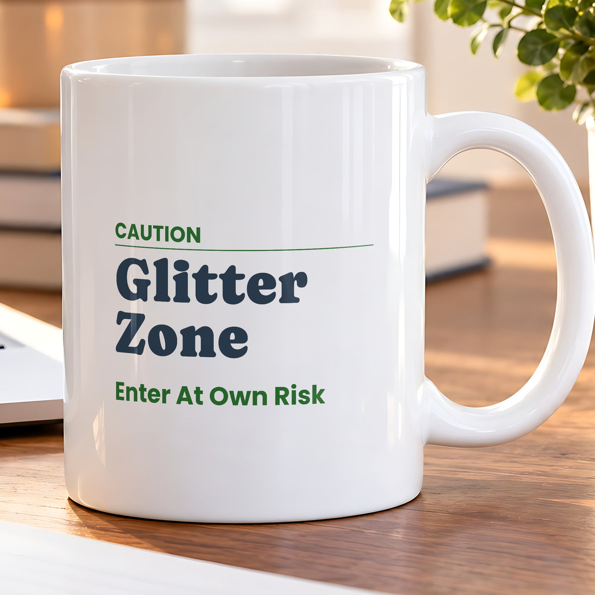Funny Teacher Sign Coffee Mug Glitter Zone Enter At Own Risk - photo 5