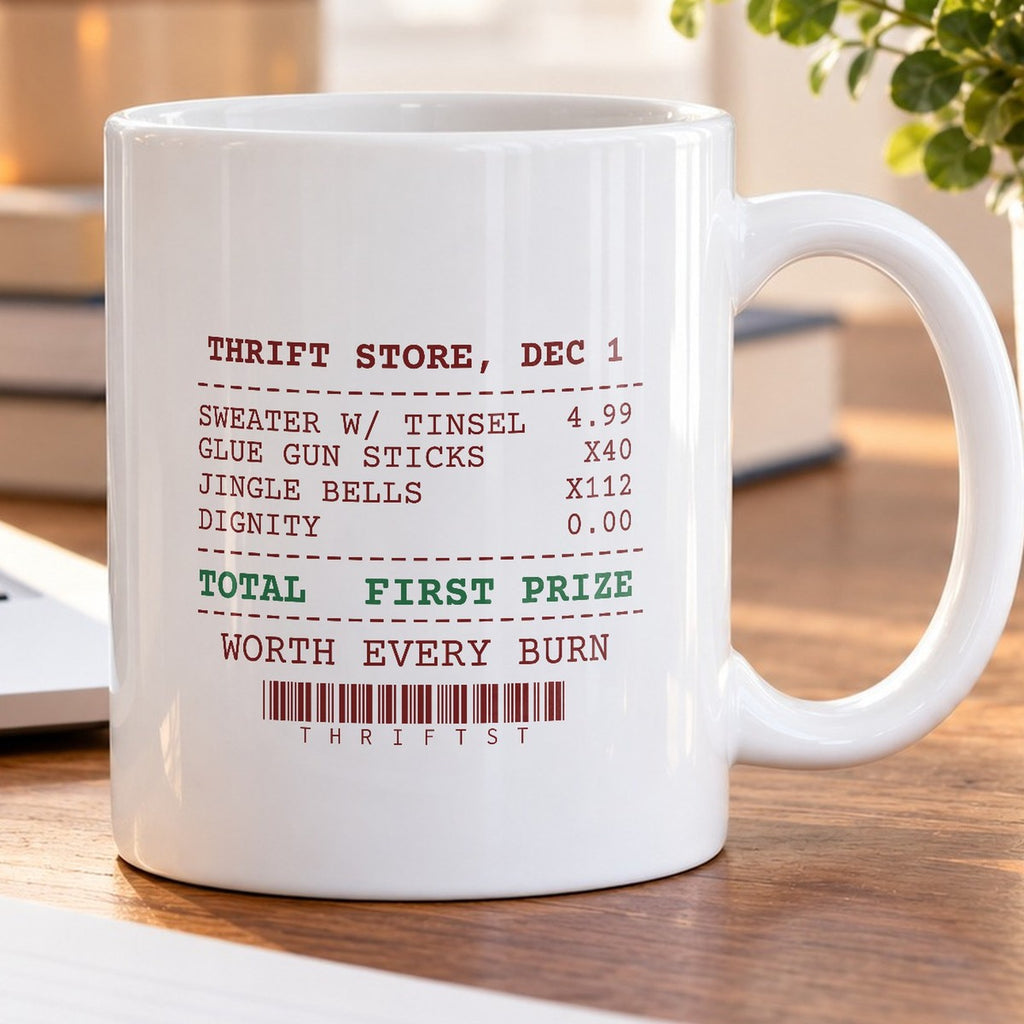 Funny Ugly Sweater Coffee Mug Forty Glue Sticks One First Prize Receipt - photo 5