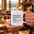 Funny Golf Coffee Mug Golf Facts Nutrition Label - photo 1