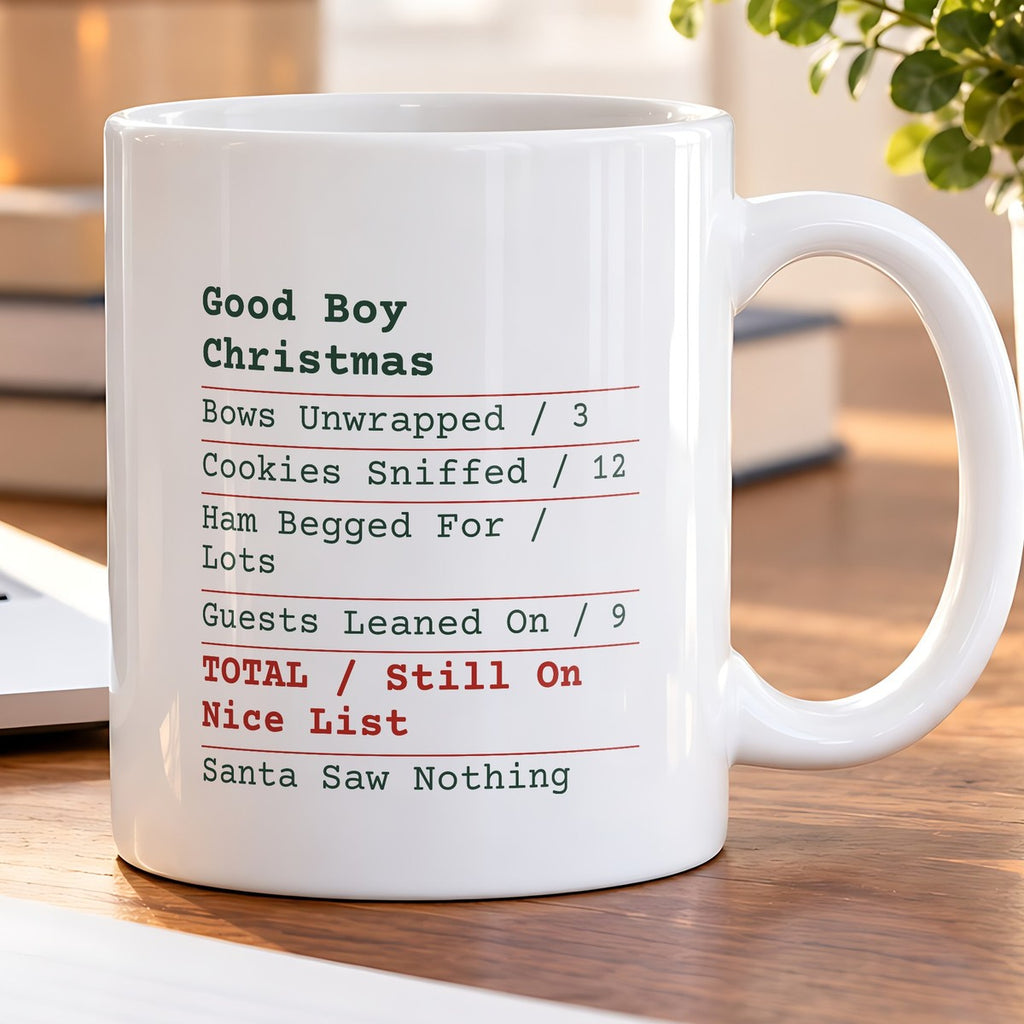 Funny Dog Christmas Coffee Mug Good Boy Receipt For Dog Owners - photo 5