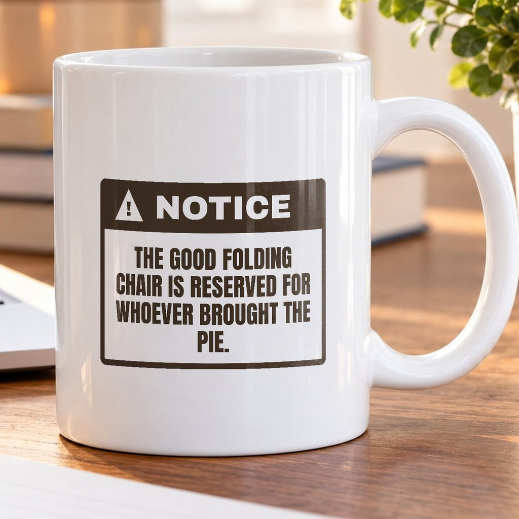 Funny Thanksgiving Coffee Mug Good Folding Chair Reserved For Pie - photo 5