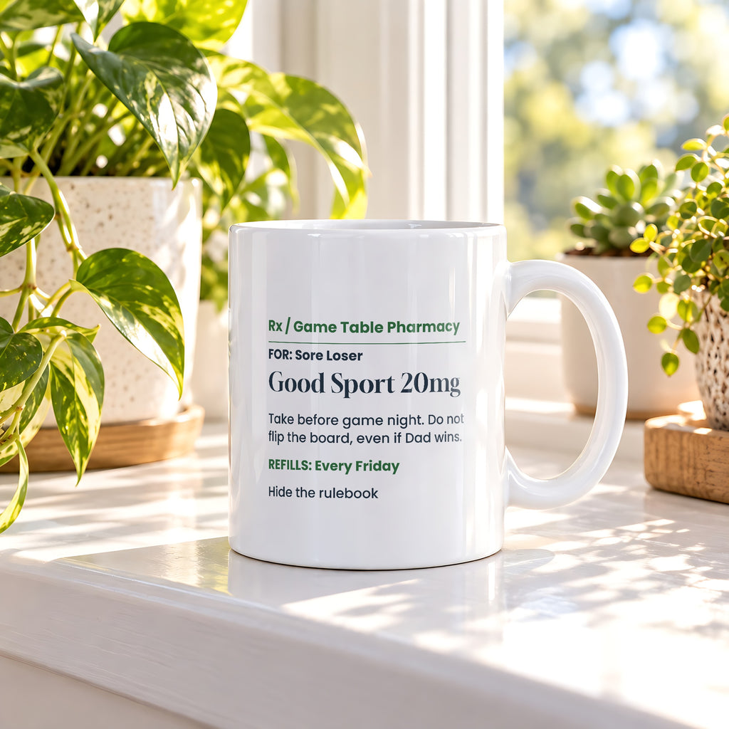 Funny Board Game Coffee Mug Good Sport Prescription For Game Night - photo 1