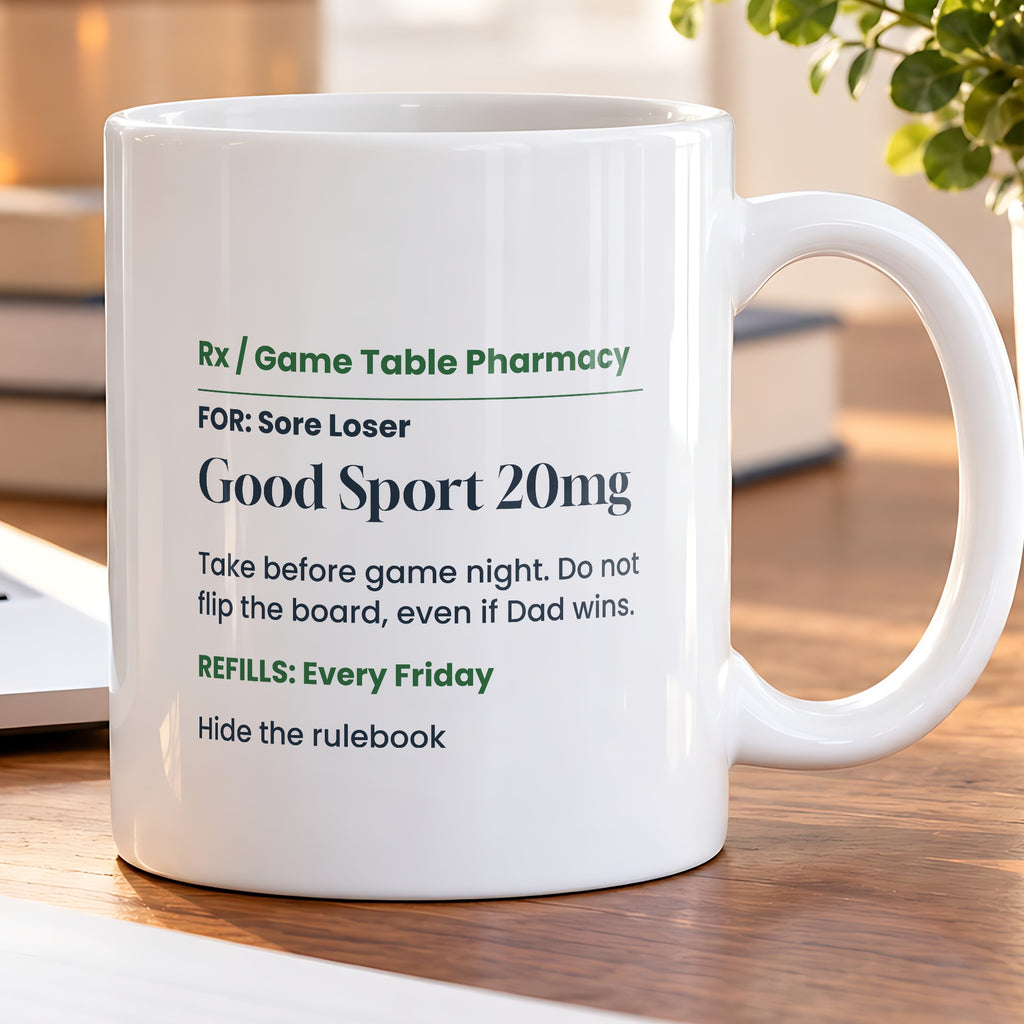 Funny Board Game Coffee Mug Good Sport Prescription For Game Night - photo 5