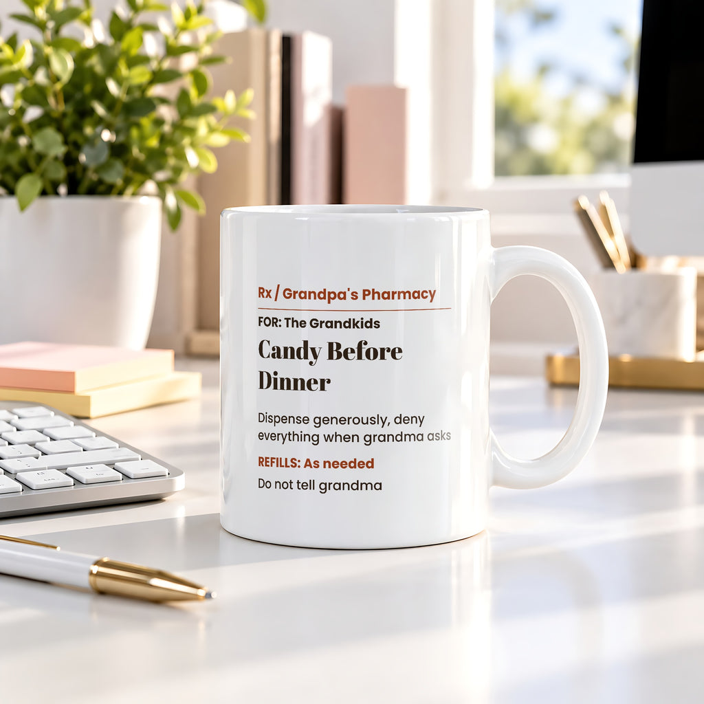 Funny Grandpa Prescription Coffee Mug Candy Secret For Grandpa - photo 1