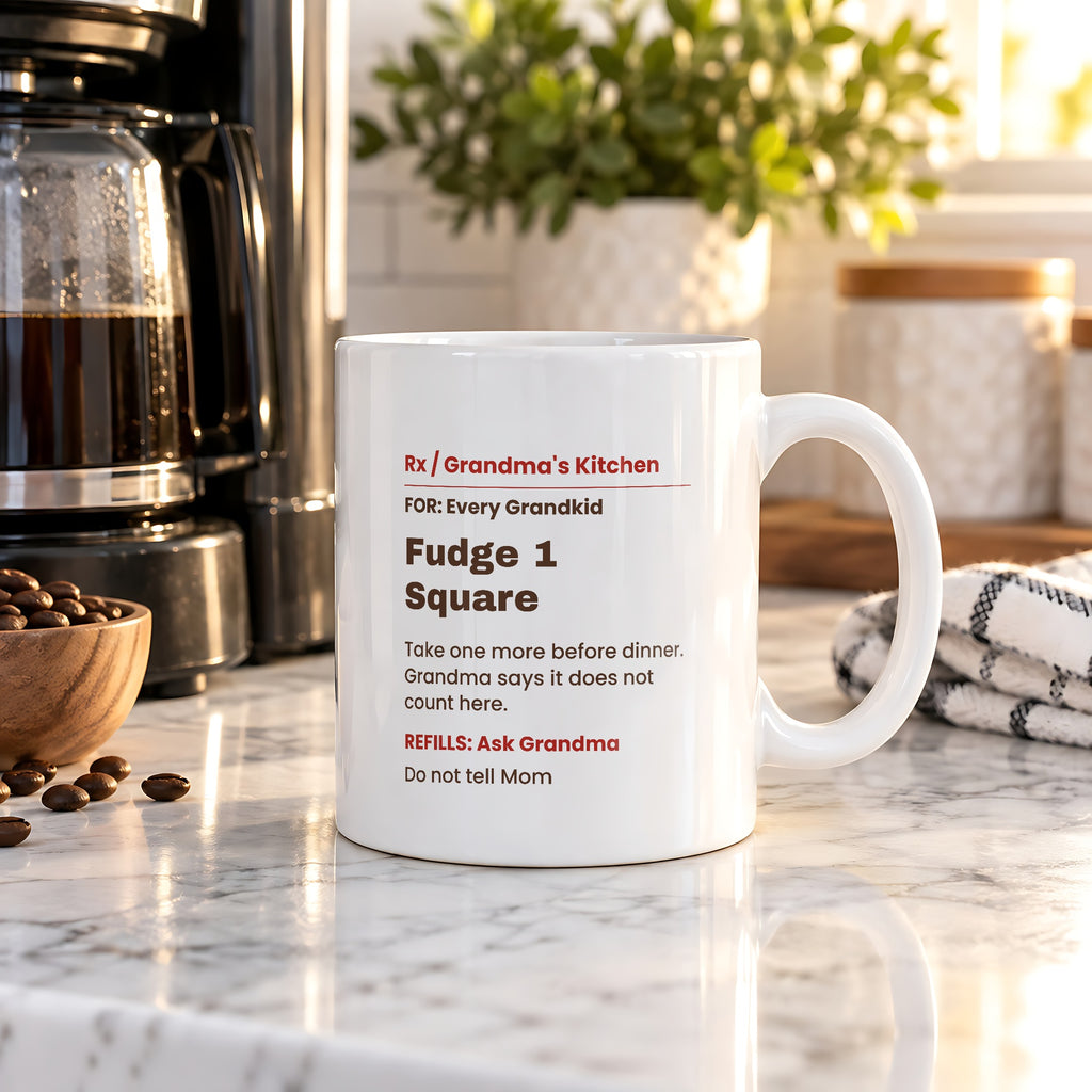 Funny Grandma Christmas Coffee Mug Fudge 1 Square Prescription - photo 3