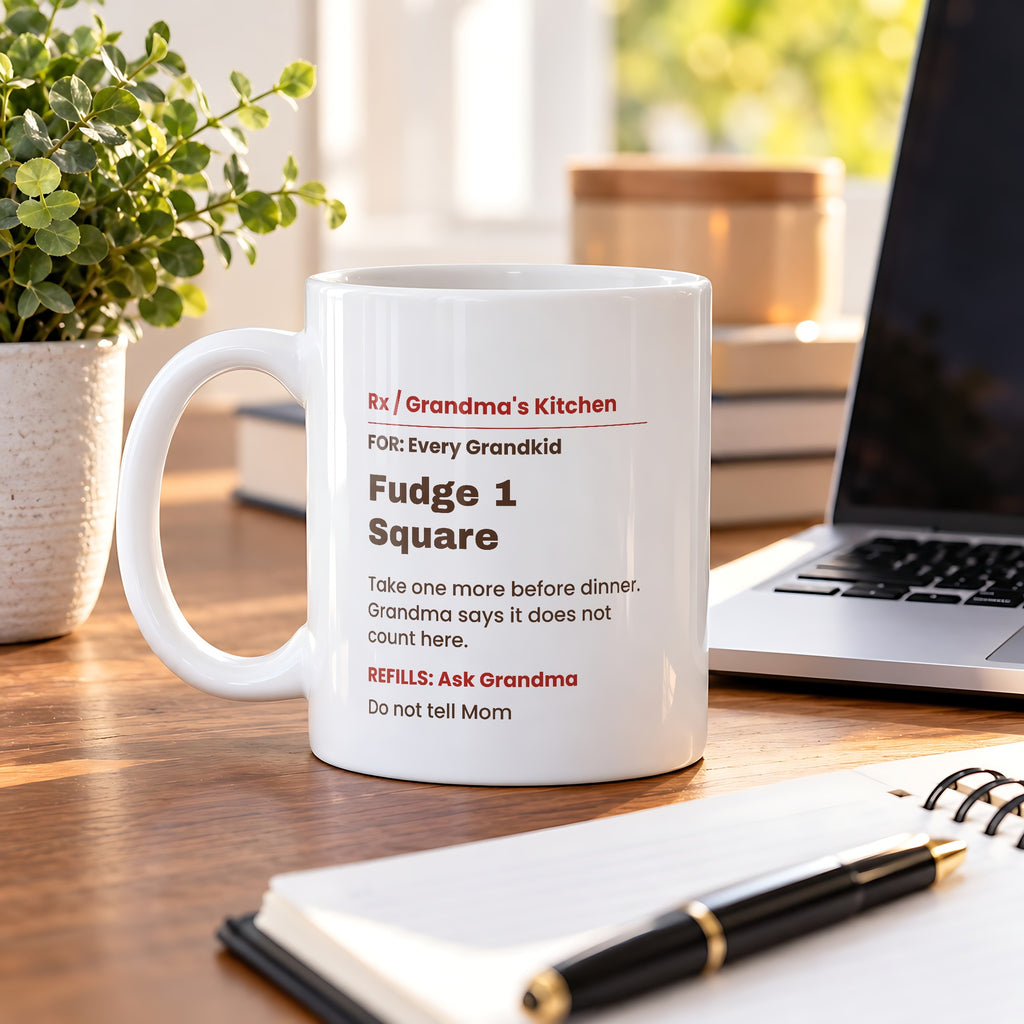 Funny Grandma Christmas Coffee Mug Fudge 1 Square Prescription - photo 4
