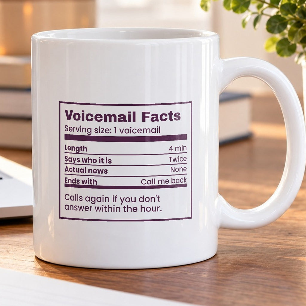 Funny Grandma Coffee Mug Grandma's Voicemail Nutrition Facts - photo 5