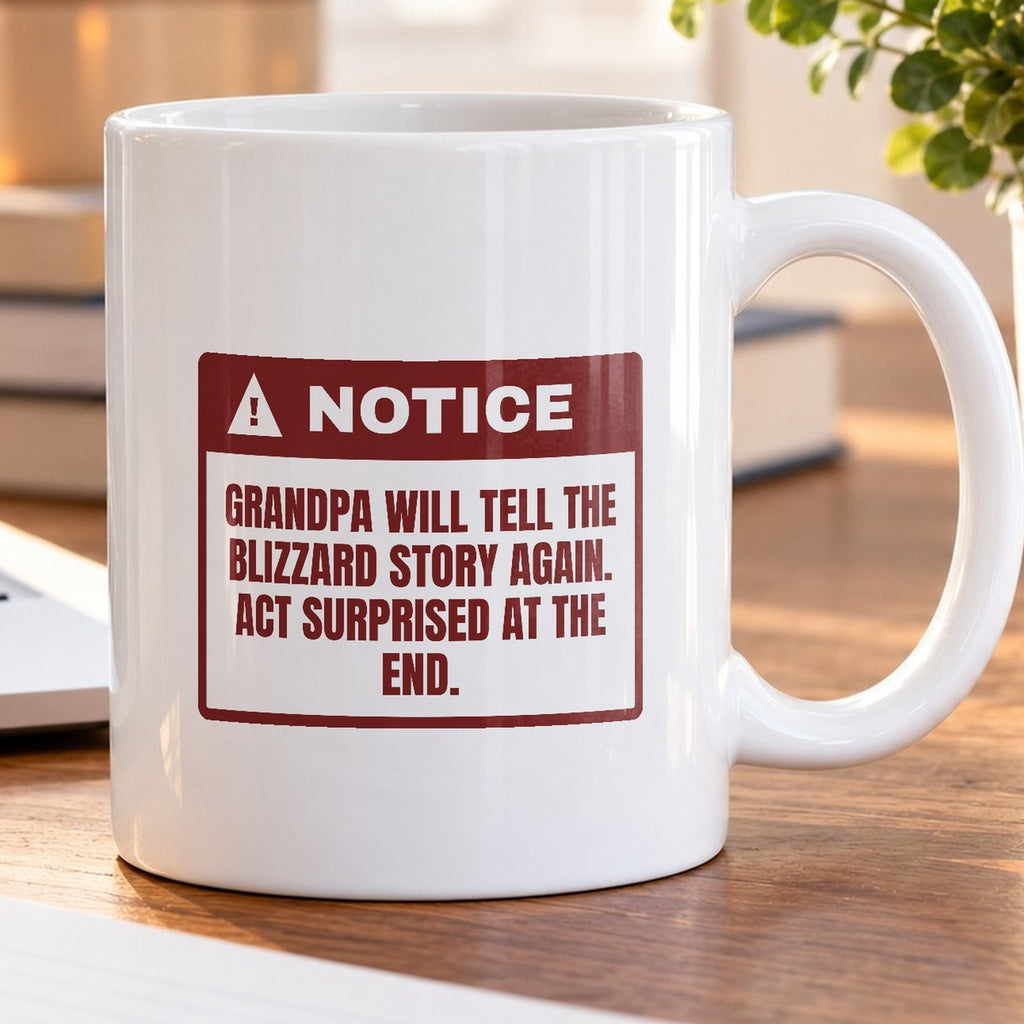 Funny Christmas Grandpa Coffee Mug Grandpa Will Tell The Blizzard Story - photo 5