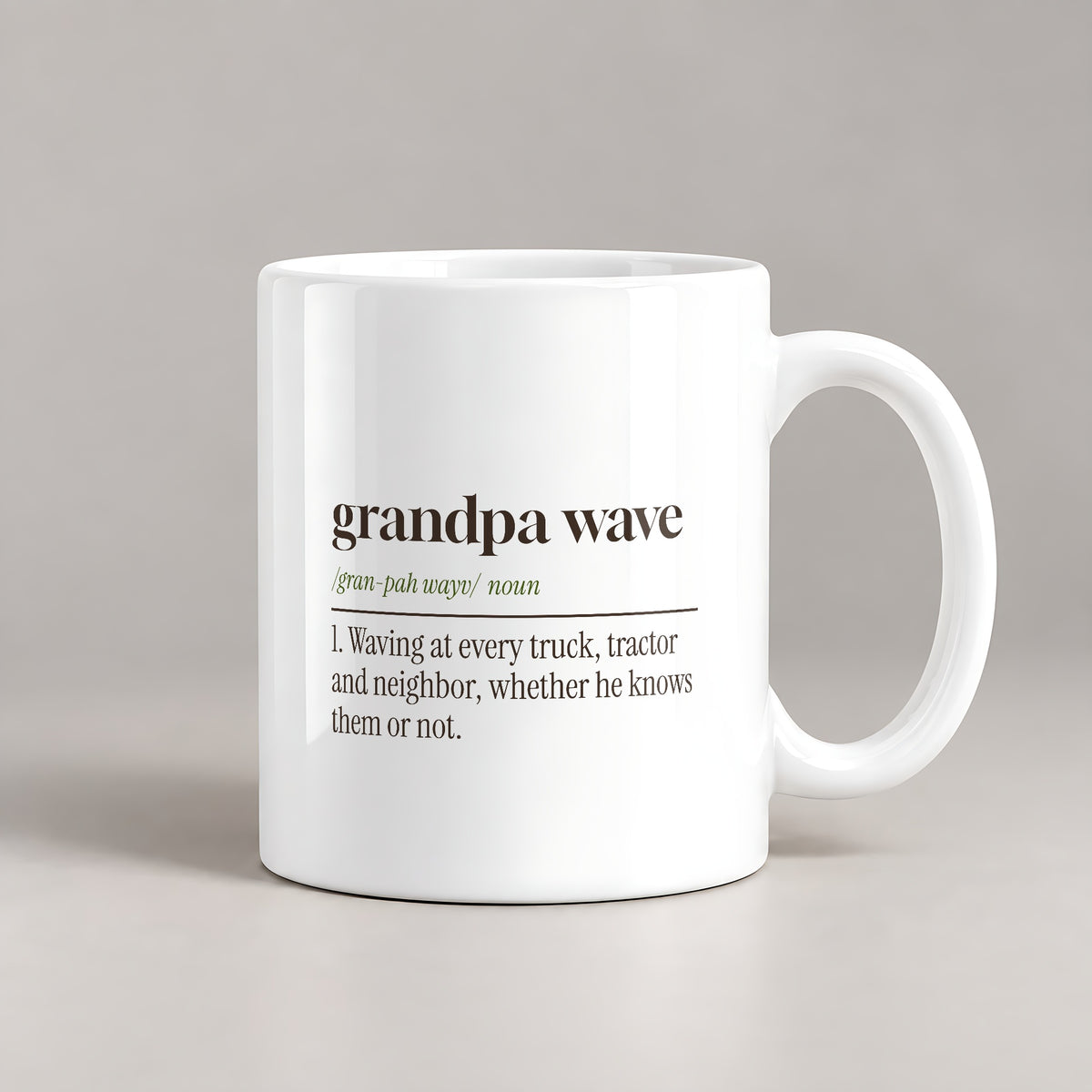 Funny Grandpa Father's Day Coffee Mug Grandpa Wave Dictionary - photo 1