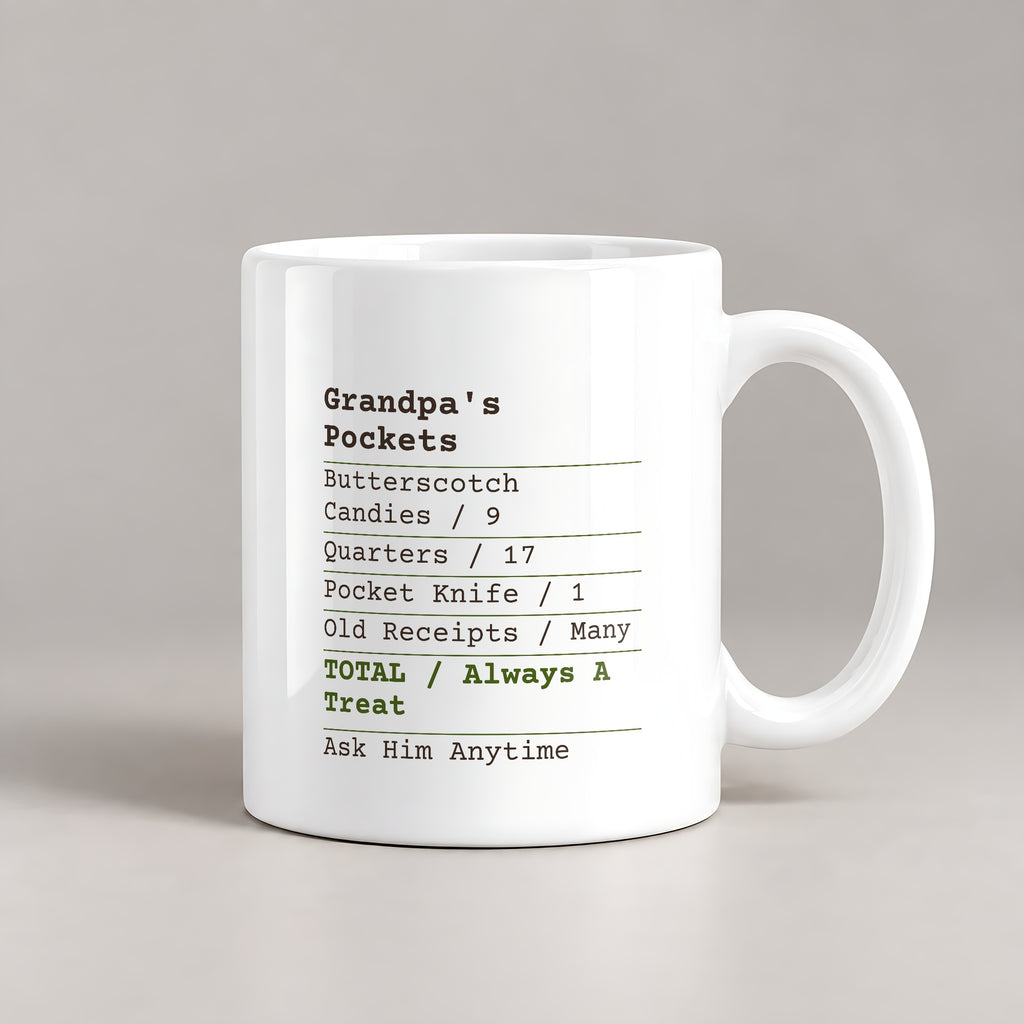 Father's Day Coffee Mug Grandpa's Pockets Receipt Butterscotch - photo 1