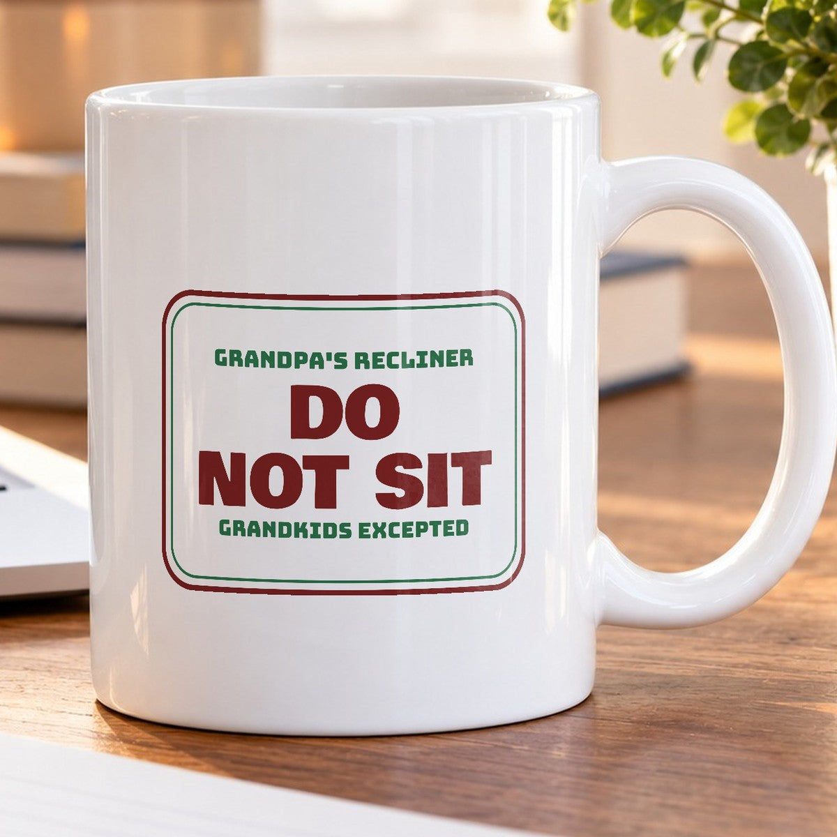 Funny Christmas Grandpa Coffee Mug Grandpa's Recliner Grandkids Only - photo 5