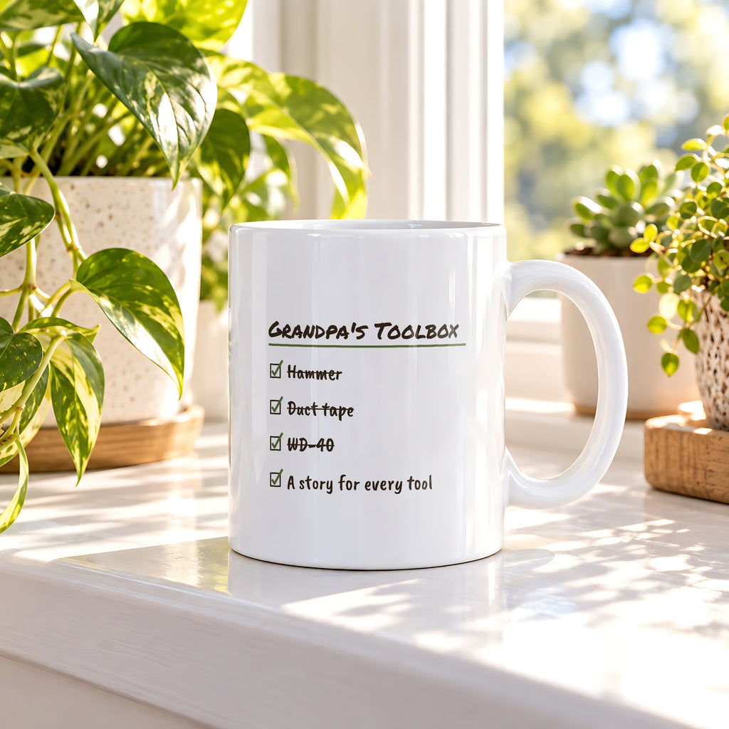 Funny Grandpa Toolbox Checklist Coffee Mug For Grandpa - photo 1