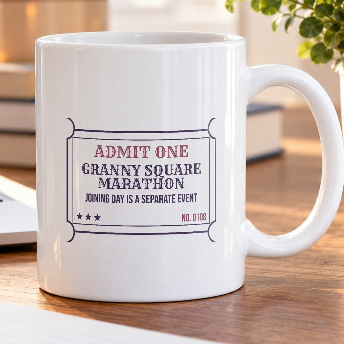 Funny Crochet Coffee Mug Granny Squares Ticket For Crocheters - photo 5